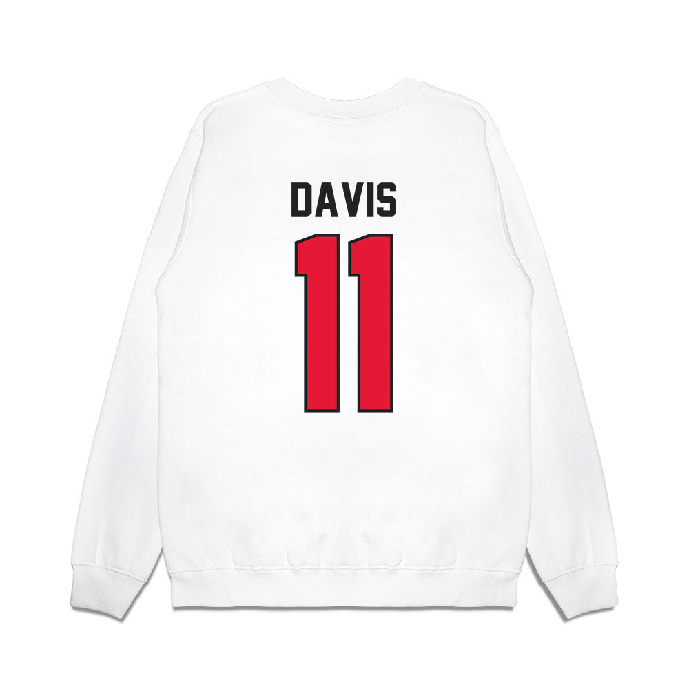 Rutgers - NCAA Football : Malachi Davis - Vintage Helmet Premium Crewneck Sweatshirt-1
