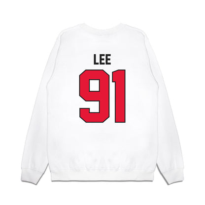 Rutgers - NCAA Football : Jaedin Lee - Vintage Helmet Premium Crewneck Sweatshirt-1