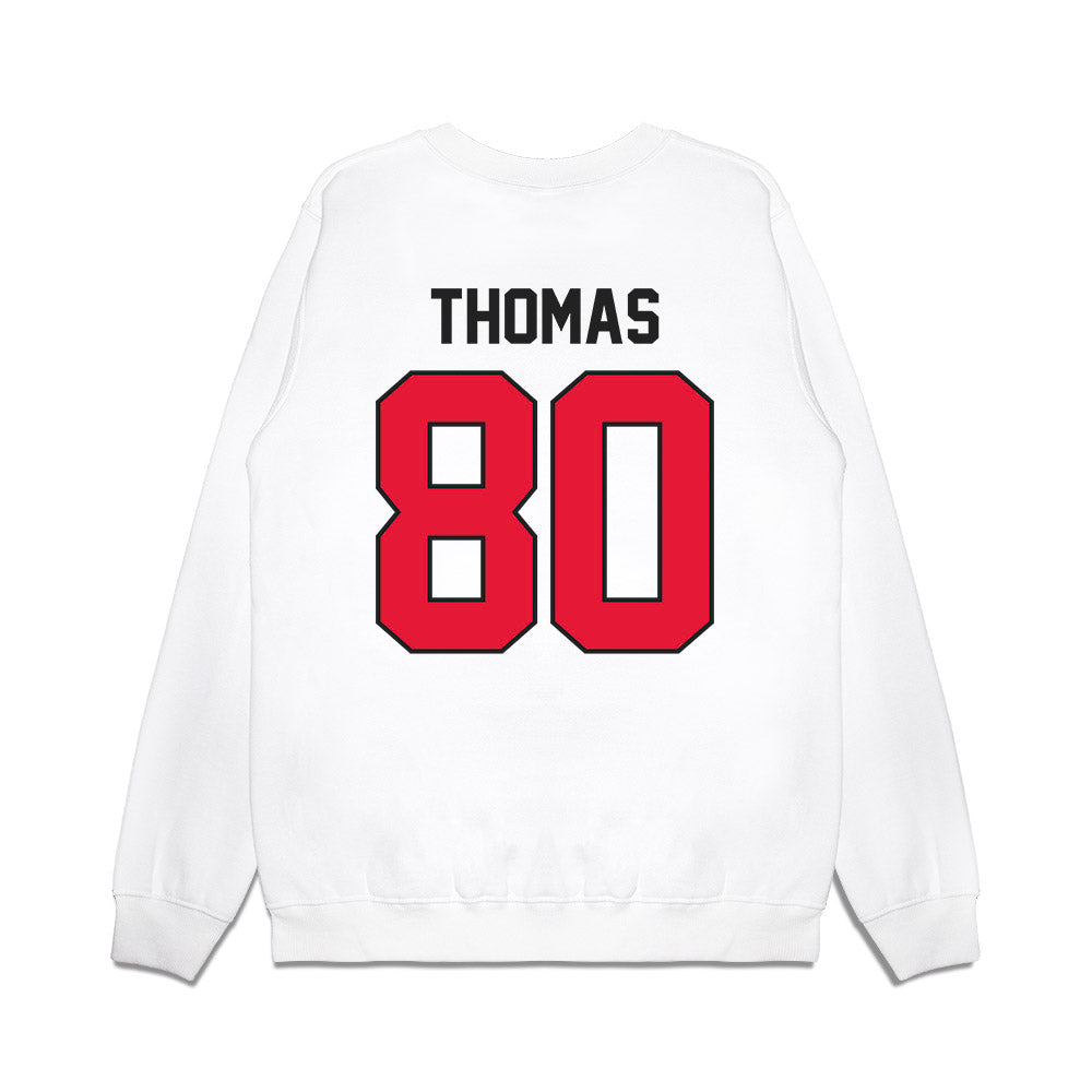 Rutgers - NCAA Football : Michael Thomas - Vintage Helmet Premium Crewneck Sweatshirt-1