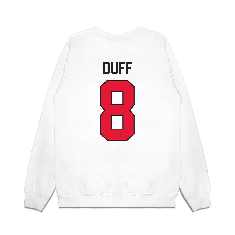 Rutgers - NCAA Football : KJ Duff - Vintage Helmet Premium Crewneck Sweatshirt-1