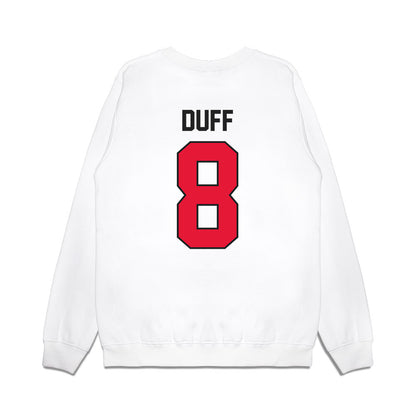 Rutgers - NCAA Football : KJ Duff - Vintage Helmet Premium Crewneck Sweatshirt-1