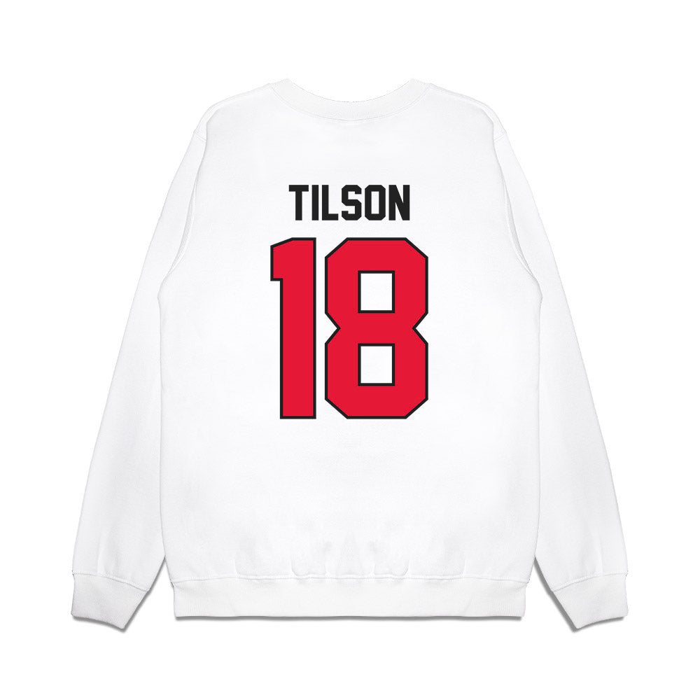 Rutgers - NCAA Football : Messiah Tilson - Vintage Helmet Premium Crewneck Sweatshirt-1