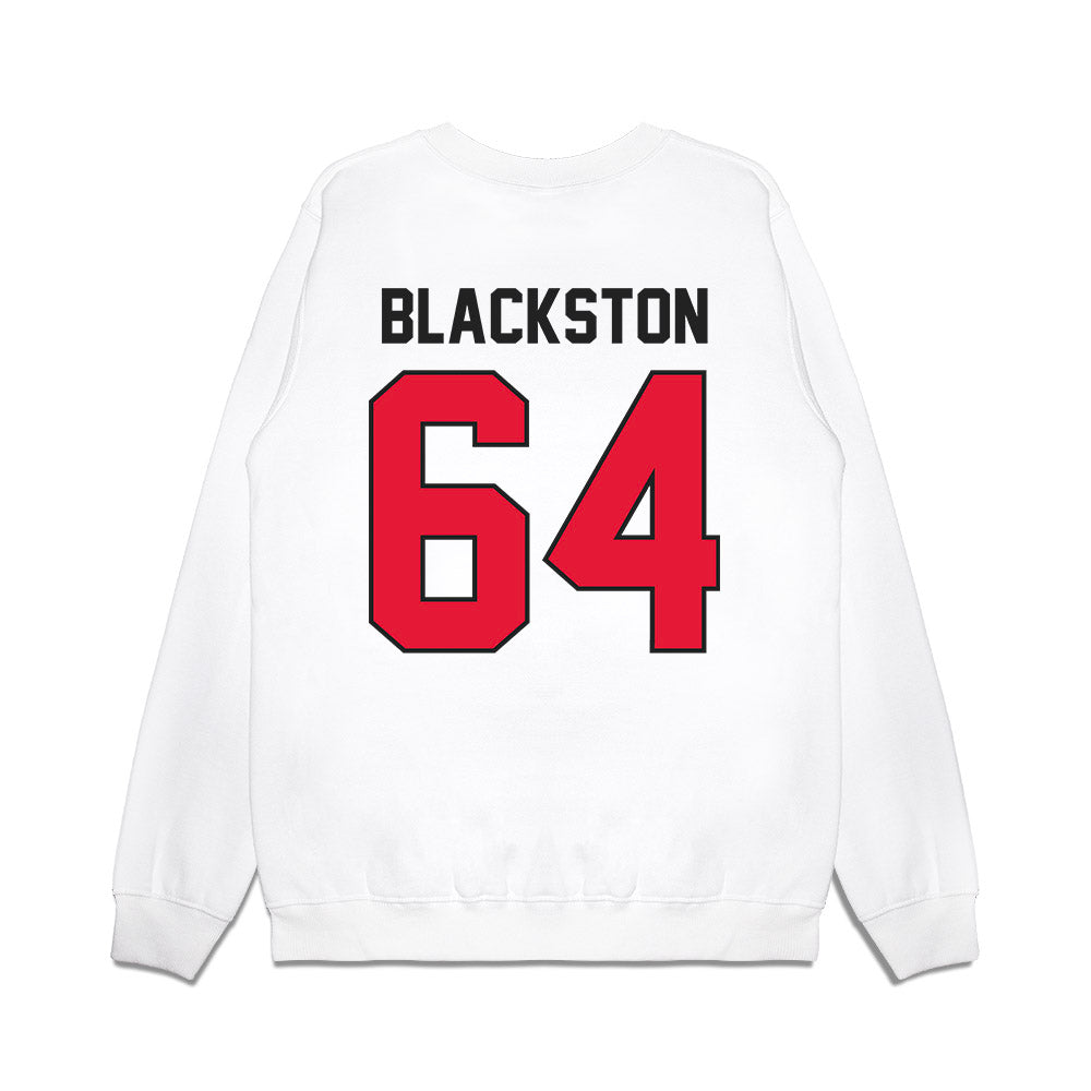 Rutgers - NCAA Football : Joshua Blackston - Vintage Helmet Premium Crewneck Sweatshirt-1