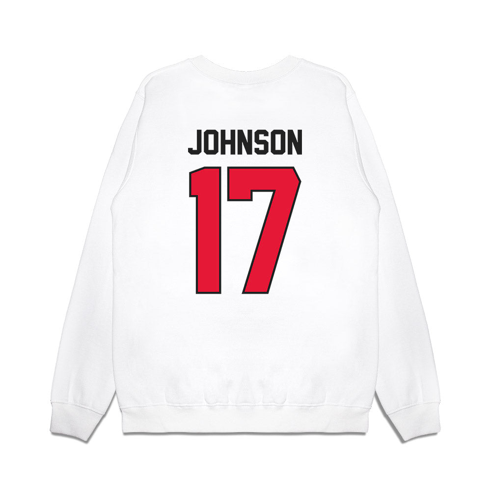 Rutgers - NCAA Football : MJ Johnson - Vintage Helmet Premium Crewneck Sweatshirt-1