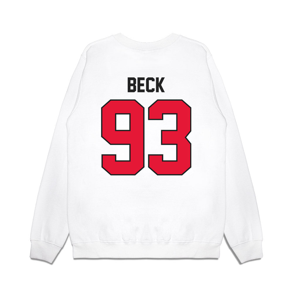 Rutgers - NCAA Football : Reece Beck - Vintage Helmet Premium Crewneck Sweatshirt-1