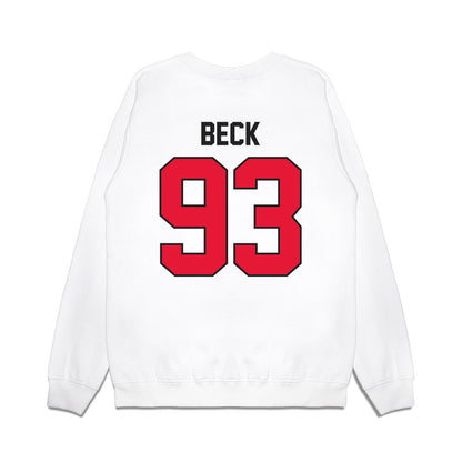 Rutgers - NCAA Football : Reece Beck - Vintage Helmet Premium Crewneck Sweatshirt-1
