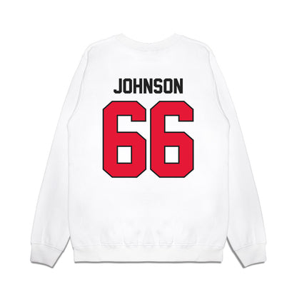 Rutgers - NCAA Football : Donovan Johnson - Vintage Helmet Premium Crewneck Sweatshirt-1