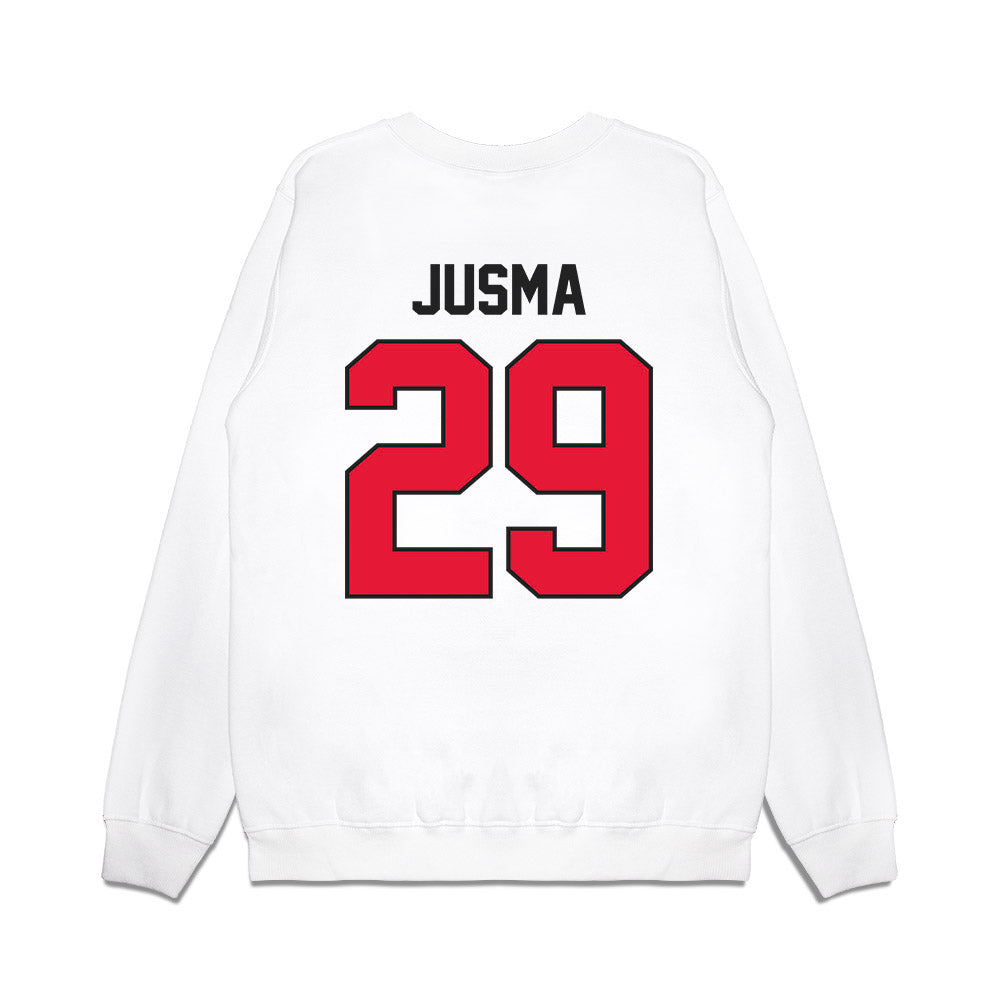 Rutgers - NCAA Football : Sebastian Jusma - Vintage Helmet Premium Crewneck Sweatshirt-1