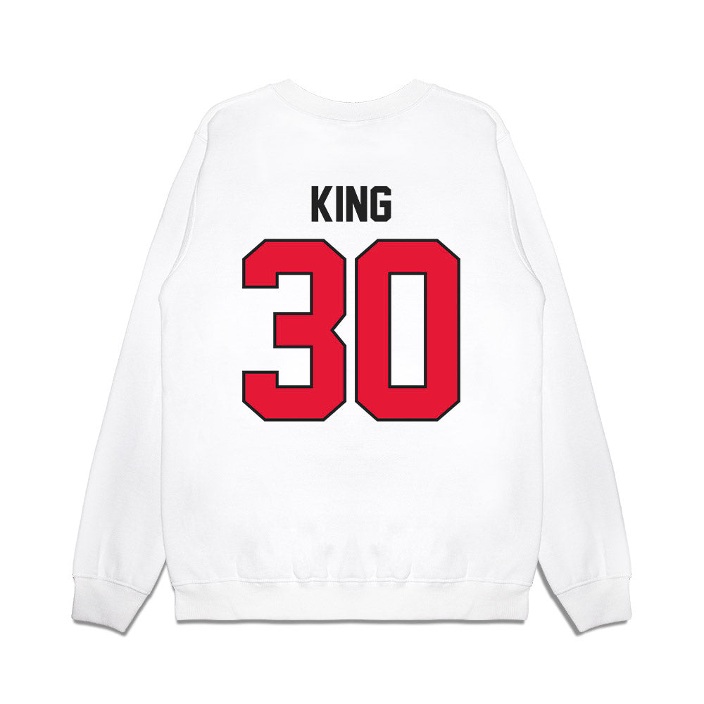 Rutgers - NCAA Football : Elijah King - Vintage Helmet Premium Crewneck Sweatshirt-1