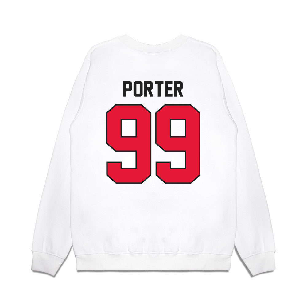 Rutgers - NCAA Football : Rondarius Porter - Vintage Helmet Premium Crewneck Sweatshirt-1