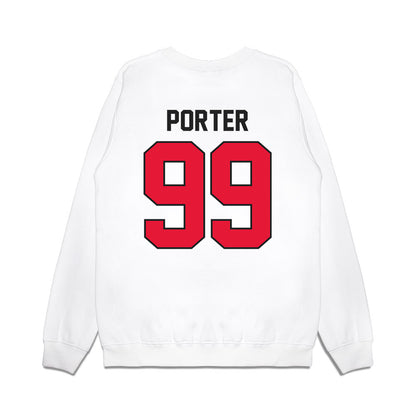 Rutgers - NCAA Football : Rondarius Porter - Vintage Helmet Premium Crewneck Sweatshirt-1