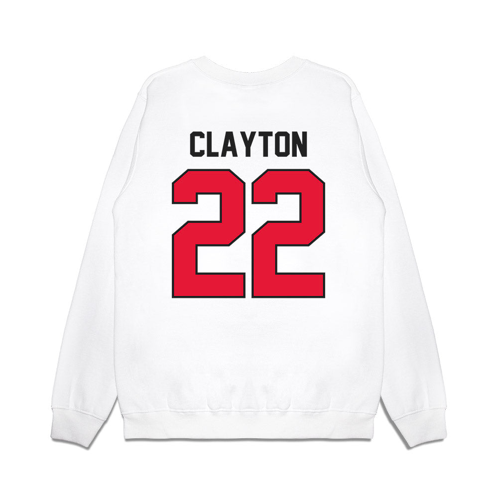 Rutgers - NCAA Football : Michael Clayton - Vintage Helmet Premium Crewneck Sweatshirt-1