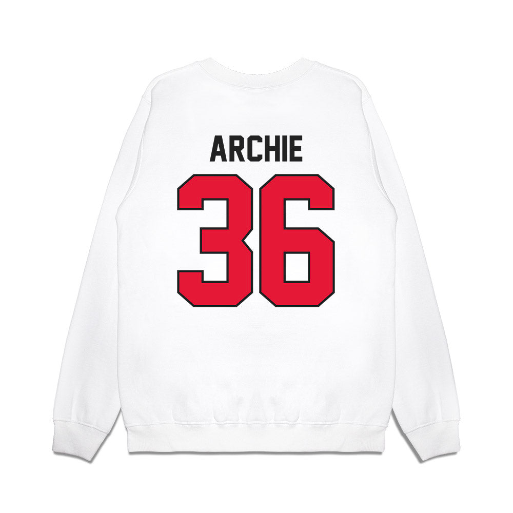 Rutgers - NCAA Football : Kamar Archie - Vintage Helmet Premium Crewneck Sweatshirt-1