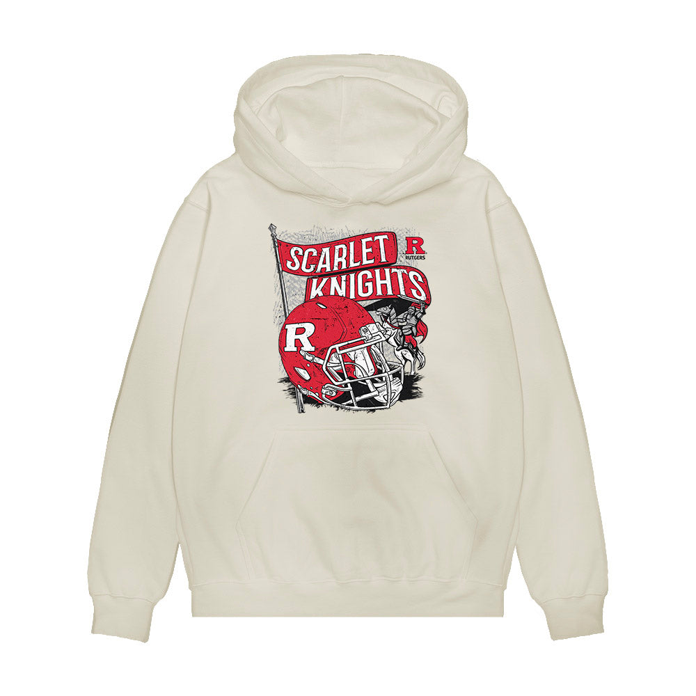 Rutgers - NCAA Football : Kwabena Asamoah - Vintage Helmet Premium Hooded Sweatshirt-0