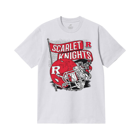 Rutgers - NCAA Football : RJ Wortman - Vintage Helmet Comfort Colors T-Shirt-0