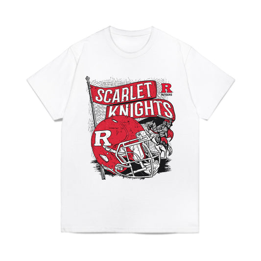 Rutgers - NCAA Football : Moshood Giwa - Vintage Helmet Comfort Colors T-Shirt-0