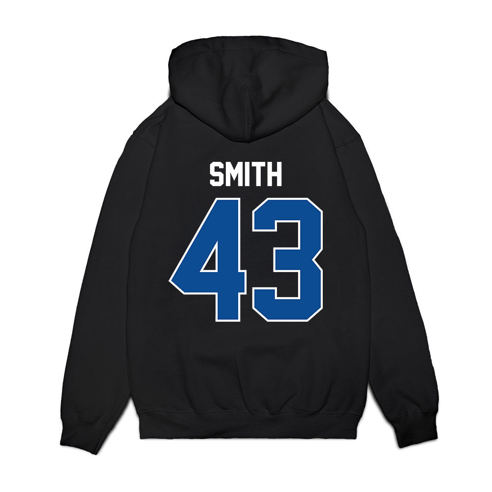 BYU - NCAA Football : Ty Smith - Vintage Helmet Premium Hooded Sweatshirt-1