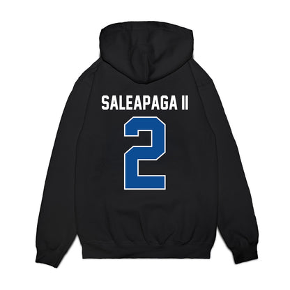 BYU - NCAA Football : Roger Saleapaga II - Vintage Helmet Premium Hooded Sweatshirt-1