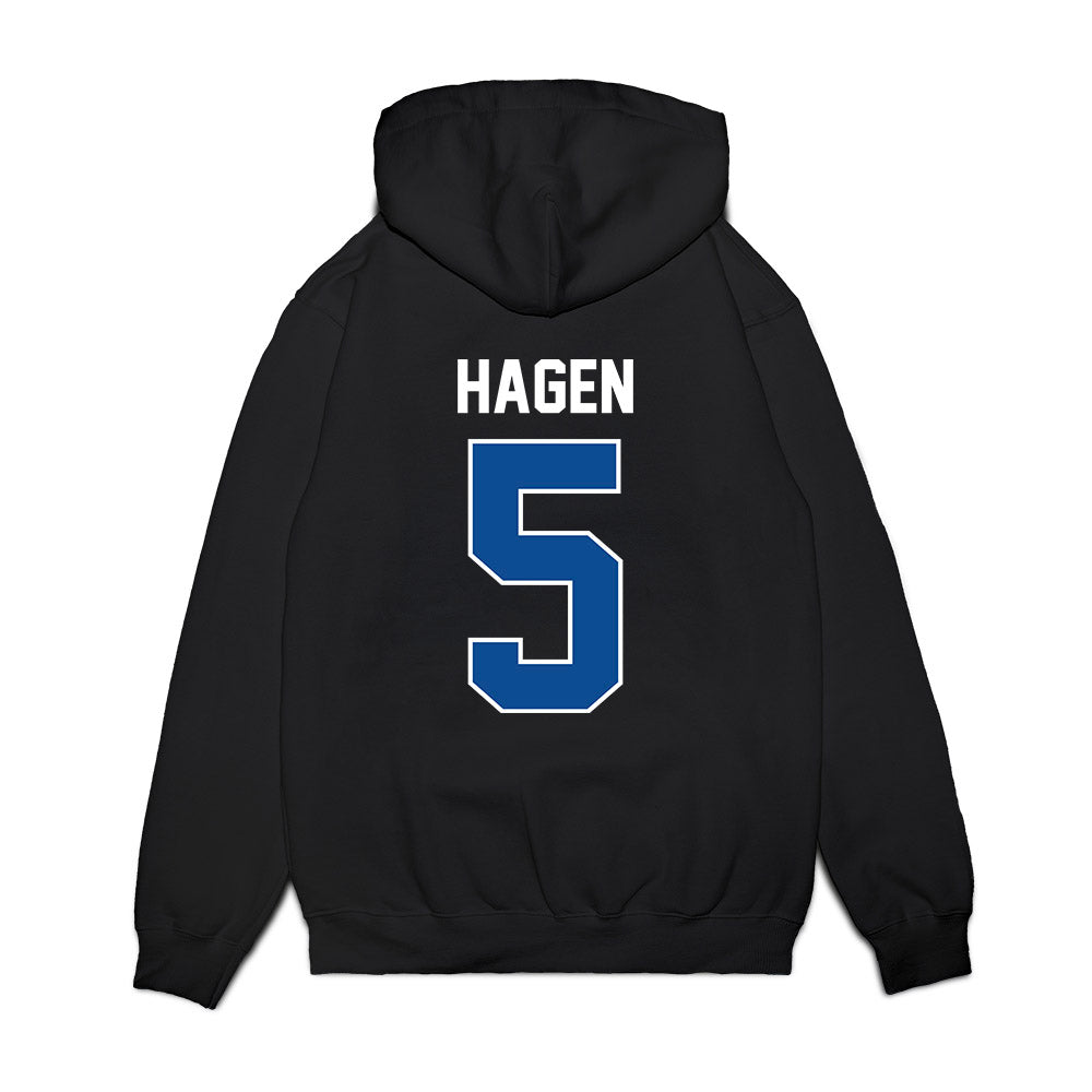 BYU - NCAA Football : Cody Hagen - Vintage Helmet Premium Hooded Sweatshirt-1