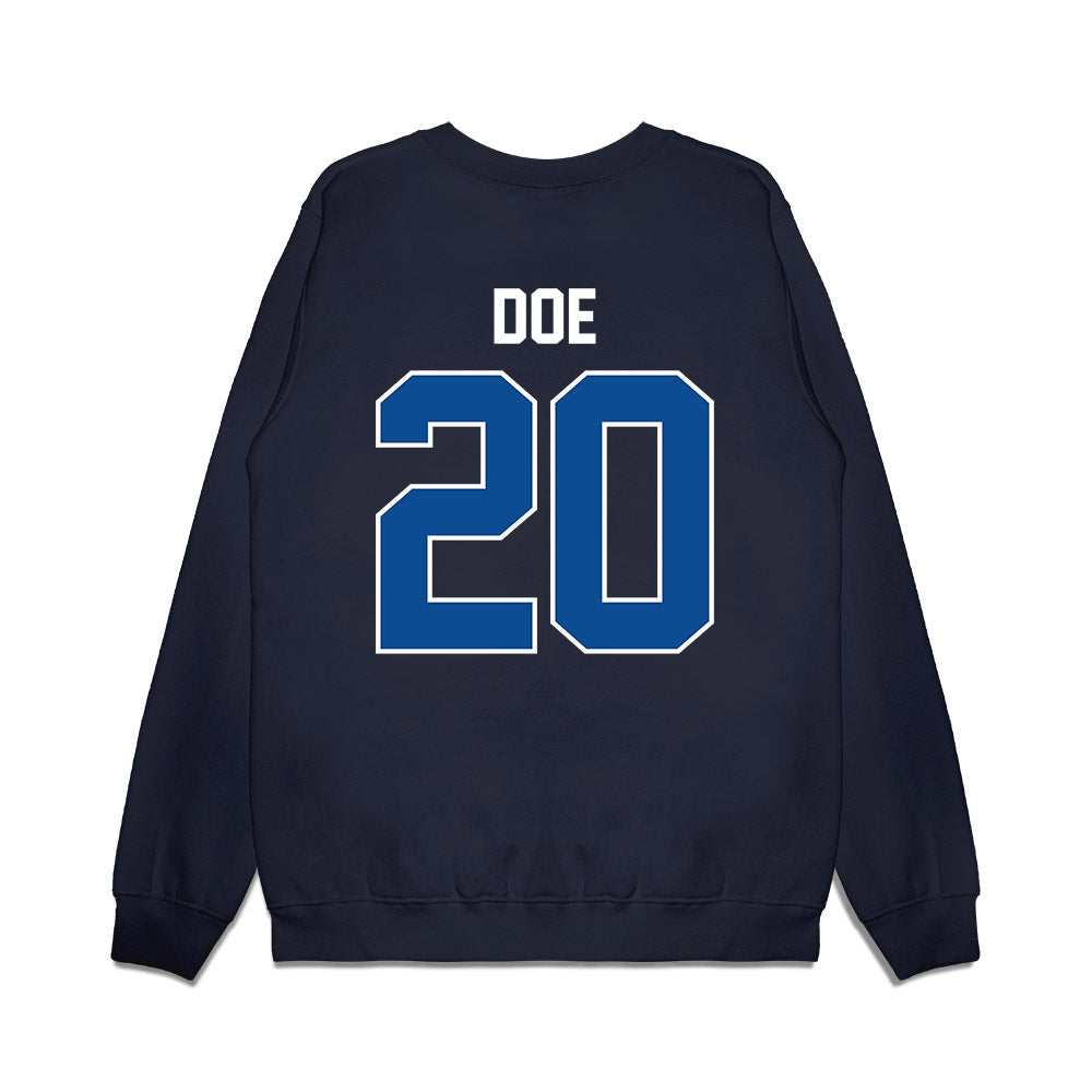 BYU - NCAA Football : Kevin Doe - Vintage Helmet Premium Crewneck Sweatshirt-1