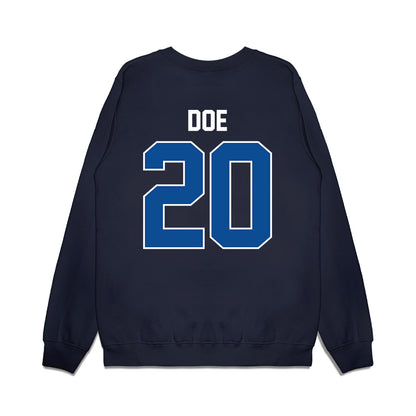 BYU - NCAA Football : Kevin Doe - Vintage Helmet Premium Crewneck Sweatshirt-1