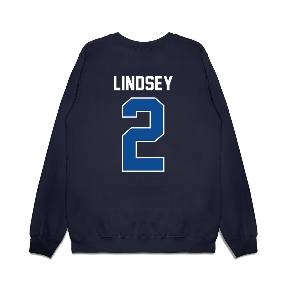 BYU - NCAA Football : Braxton Lindsey - Vintage Helmet Premium Crewneck Sweatshirt-1