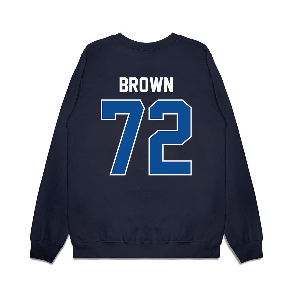 BYU - NCAA Football : Joe Brown - Vintage Helmet Premium Crewneck Sweatshirt-1