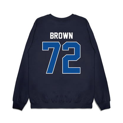 BYU - NCAA Football : Joe Brown - Vintage Helmet Premium Crewneck Sweatshirt-1