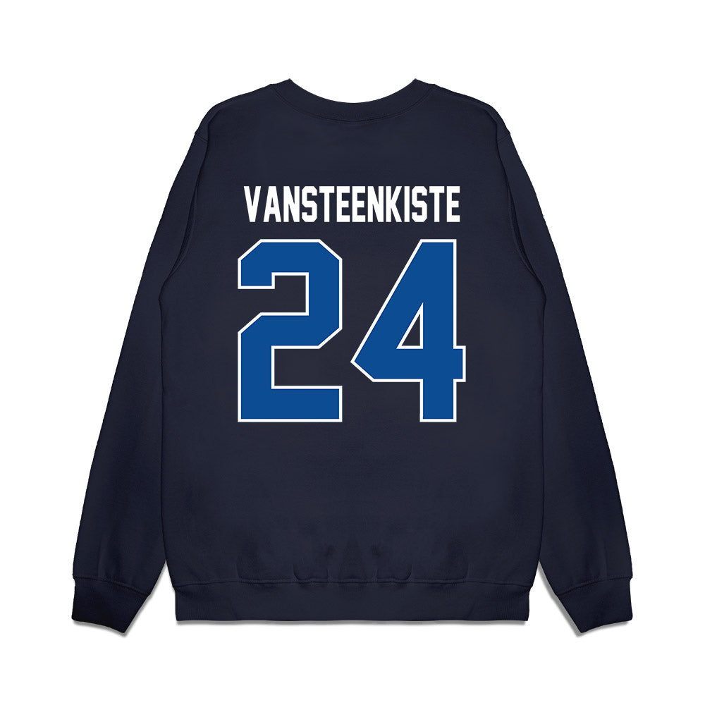 BYU - NCAA Football : Payton VanSteenkiste - Vintage Helmet Premium Crewneck Sweatshirt-1