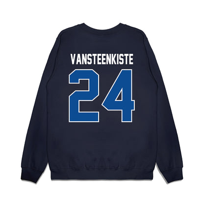 BYU - NCAA Football : Payton VanSteenkiste - Vintage Helmet Premium Crewneck Sweatshirt-1
