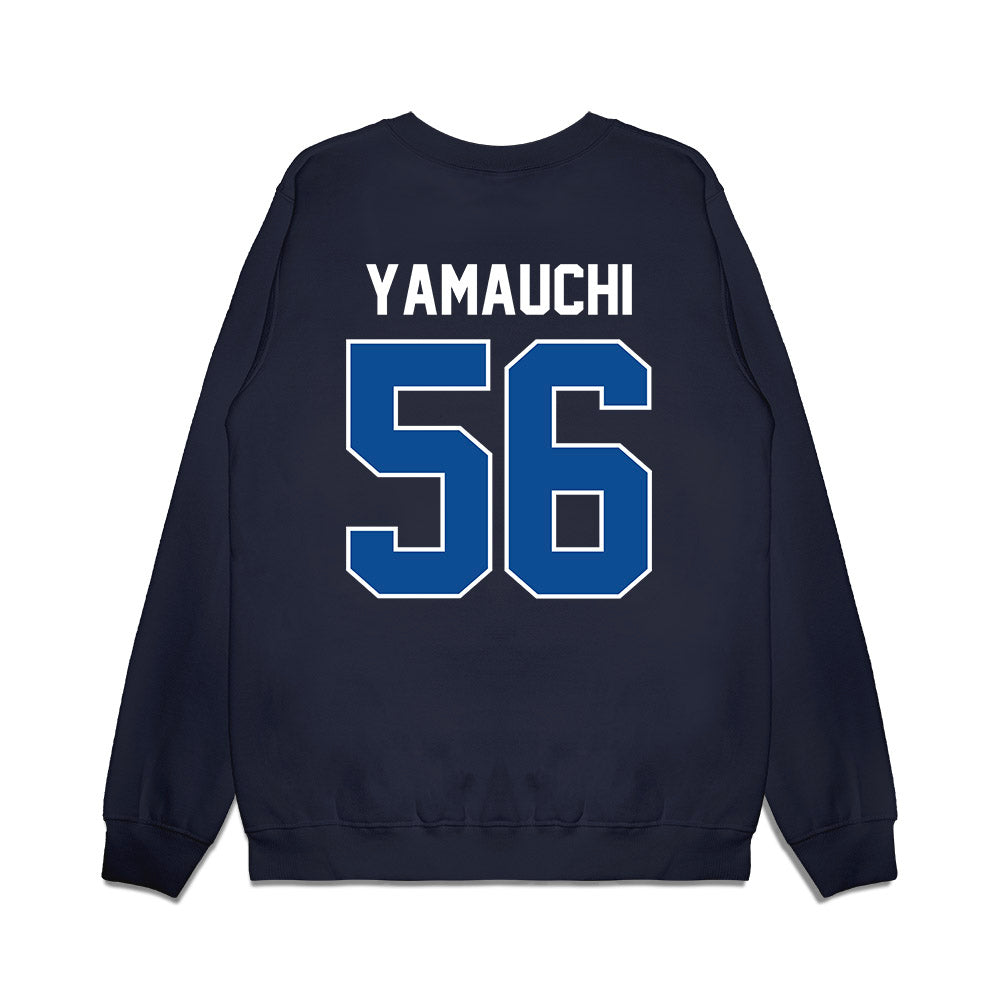 BYU - NCAA Football : Zak Yamauchi - Vintage Helmet Premium Crewneck Sweatshirt-1