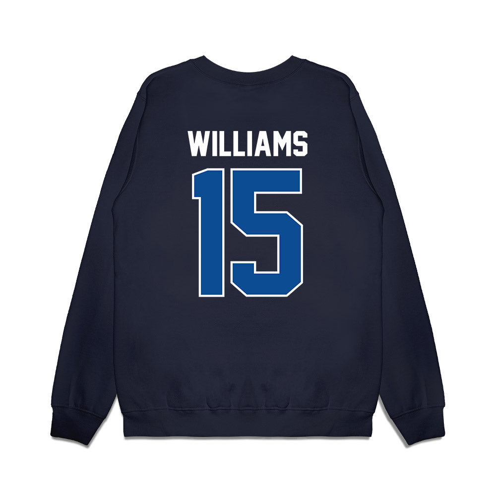 BYU - NCAA Football : Jayven Williams - Vintage Helmet Premium Crewneck Sweatshirt-1
