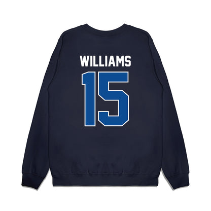 BYU - NCAA Football : Jayven Williams - Vintage Helmet Premium Crewneck Sweatshirt-1