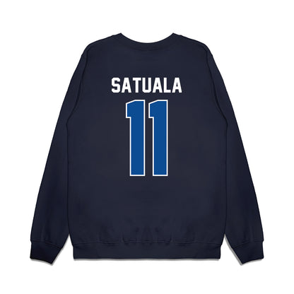 BYU - NCAA Football : Faletau Satuala - Vintage Helmet Premium Crewneck Sweatshirt-1