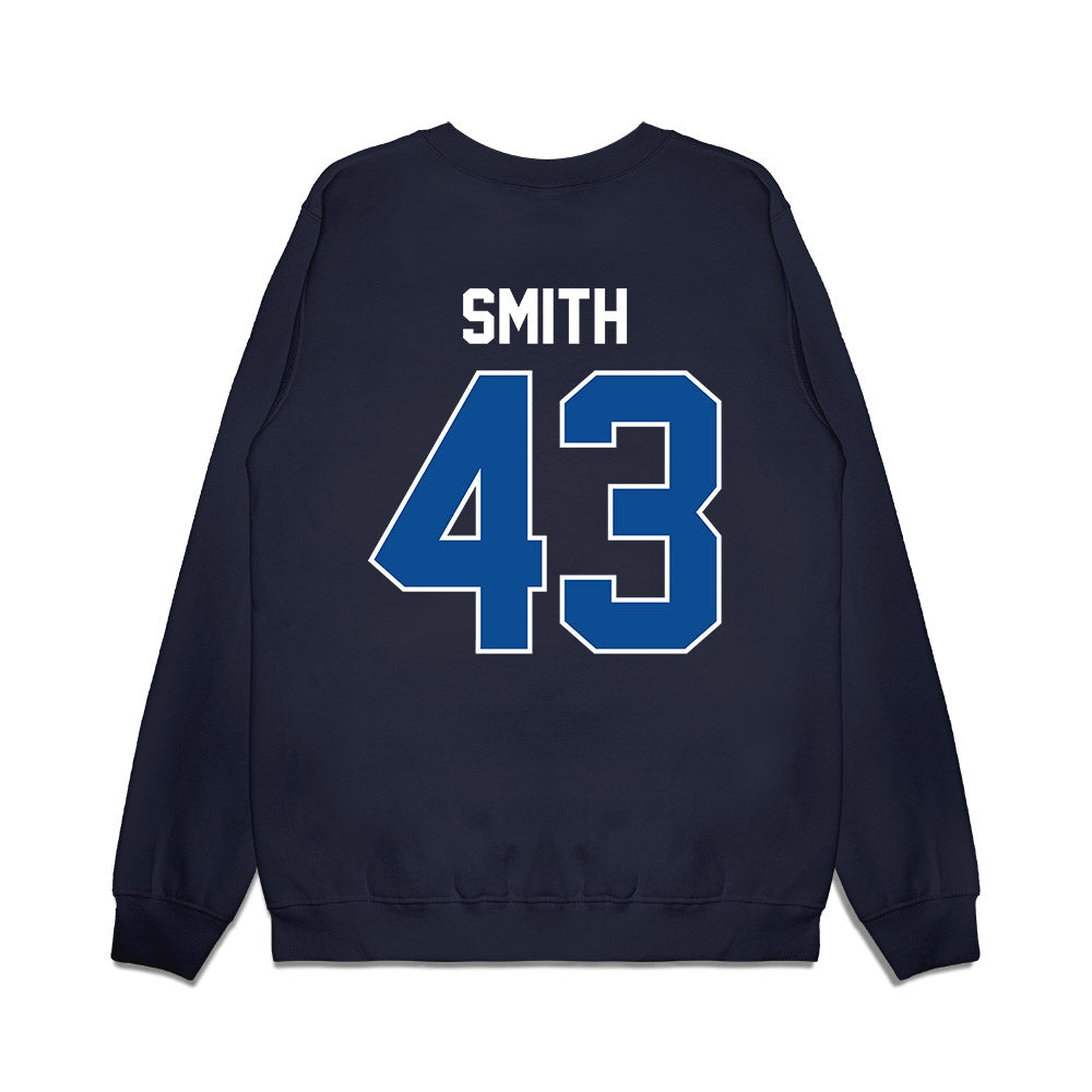 BYU - NCAA Football : Ty Smith - Vintage Helmet Premium Crewneck Sweatshirt-1