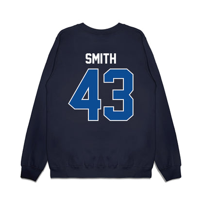 BYU - NCAA Football : Ty Smith - Vintage Helmet Premium Crewneck Sweatshirt-1