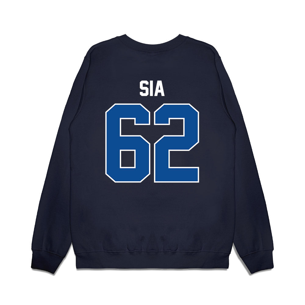 BYU - NCAA Football : Jr Sia - Vintage Helmet Premium Crewneck Sweatshirt-1