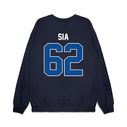 BYU - NCAA Football : Jr Sia - Vintage Helmet Premium Crewneck Sweatshirt-1
