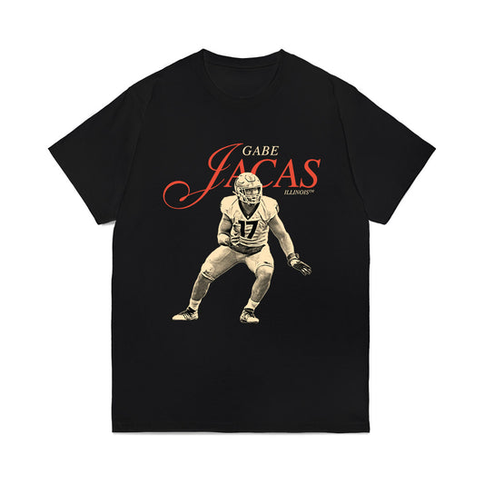 Illinois - NCAA Football : Gabe Jacas - Legacy Comfort Colors T-Shirt-0