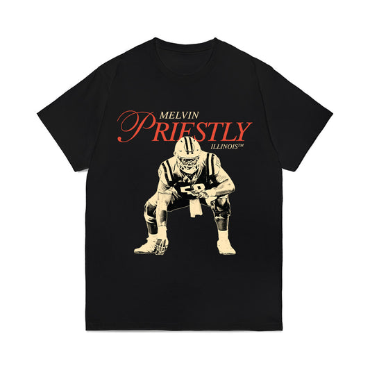 Illinois - NCAA Football : Melvin Priestly - Legacy Comfort Colors T-Shirt-0