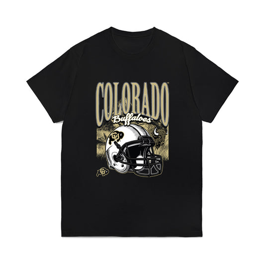 Colorado - NCAA Football : Rodney Colton Jr - Vintage Helmet Comfort Colors T-Shirt-0