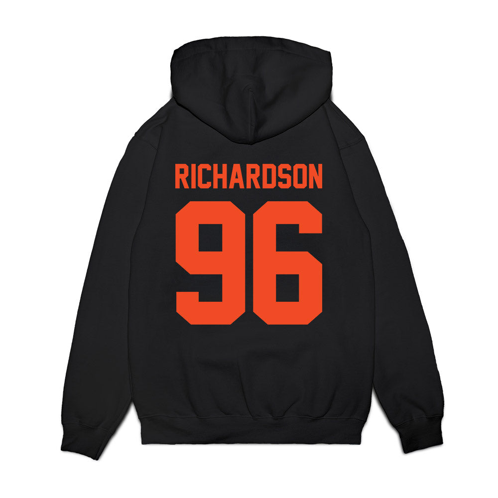 Virginia - NCAA Football : JaySean Richardson - Vintage Helmet Premium Hooded Sweatshirt-1