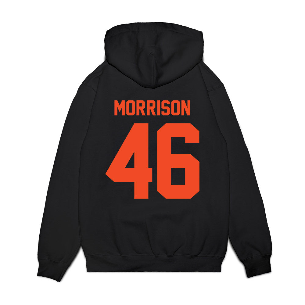 Virginia - NCAA Football : Chase Morrison - Vintage Helmet Premium Hooded Sweatshirt-1