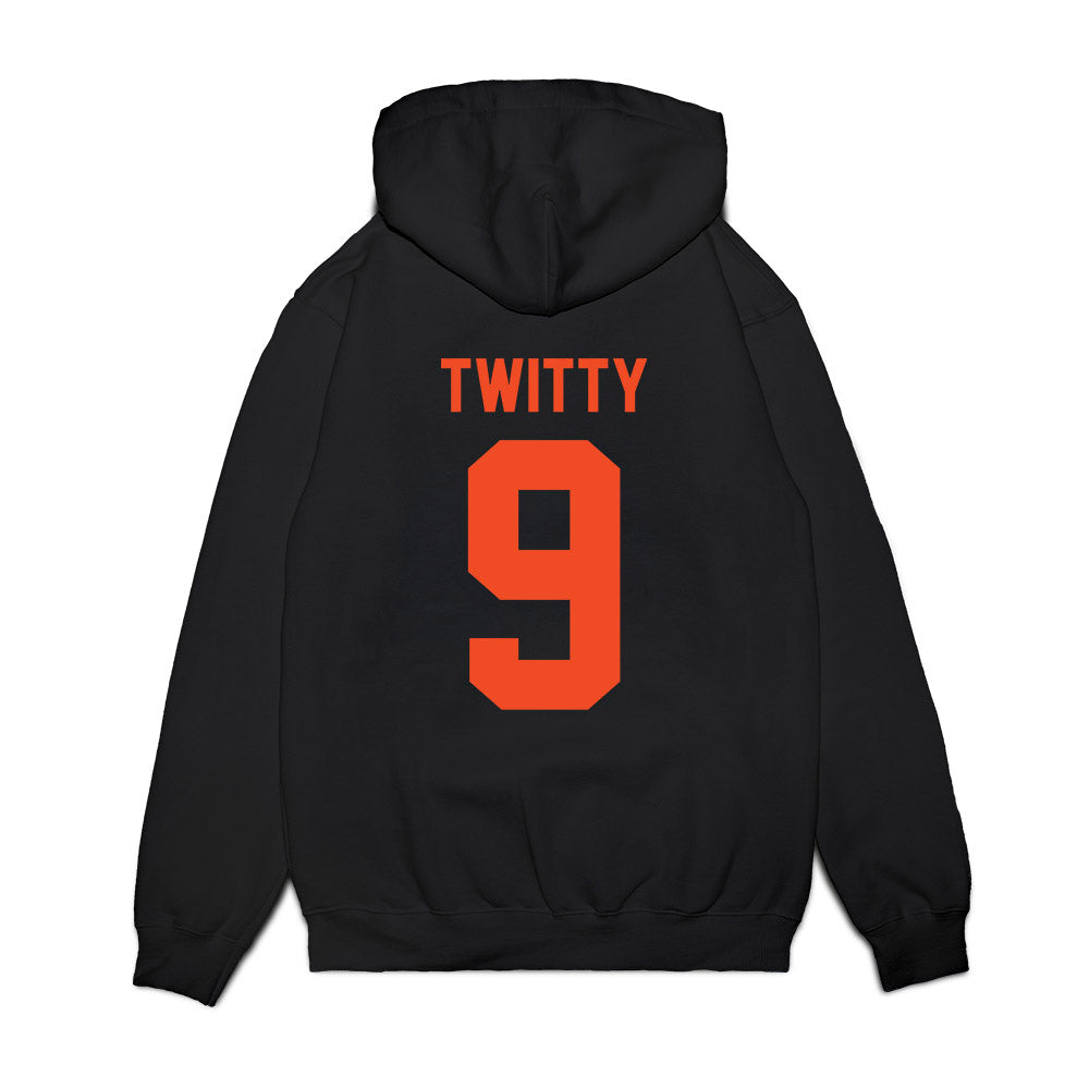 Virginia - NCAA Football : Dakota Twitty - Vintage Helmet Premium Hooded Sweatshirt-1