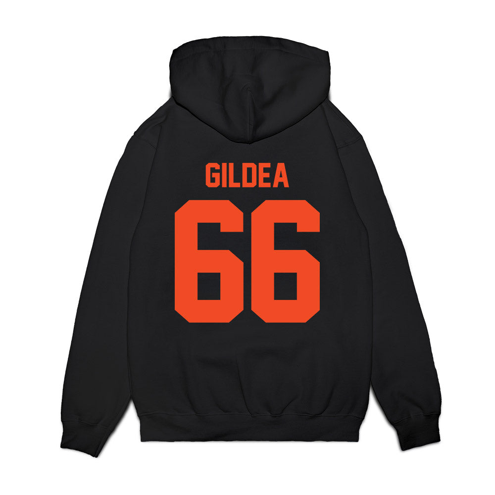 Virginia - NCAA Football : Michael Gildea - Vintage Helmet Premium Hooded Sweatshirt-1