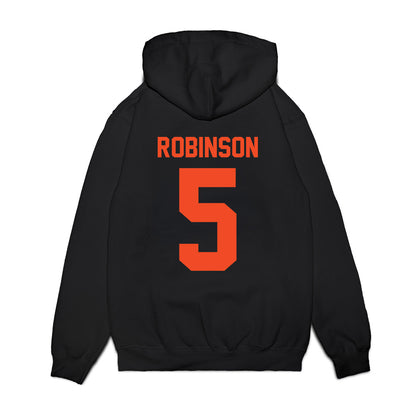 Virginia - NCAA Football : Kam Robinson - Vintage Helmet Premium Hooded Sweatshirt-1