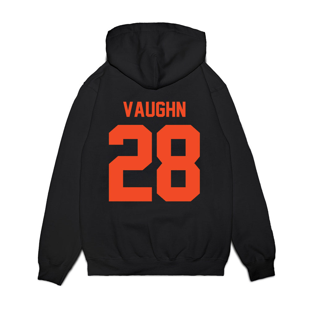 Virginia - NCAA Football : Noah Vaughn - Vintage Helmet Premium Hooded Sweatshirt-1