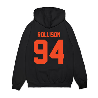 Virginia - NCAA Football : Hayden Rollison - Vintage Helmet Premium Hooded Sweatshirt-1