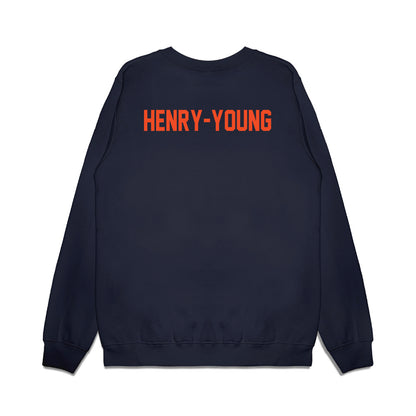 Virginia - NCAA Football : Darrion Henry-Young - Vintage Helmet Premium Crewneck Sweatshirt-1