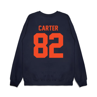 Virginia - NCAA Football : DaMari Carter - Vintage Helmet Premium Crewneck Sweatshirt-1
